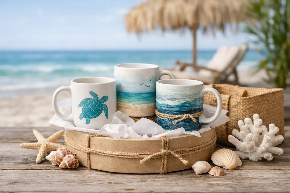 How to Gift Coastal Coffee Mugs With Beachy Style
