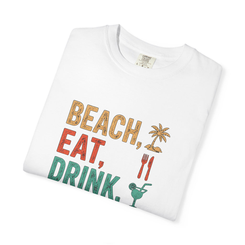 Beach, Eat, Drink, Sleep, Repeat T-Shirt — Icon Graphic Tee