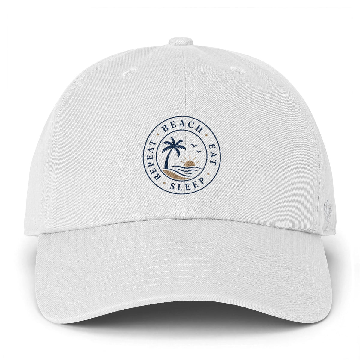 Beach Baseball Cap — Beach, Eat, Sleep, Repeat
