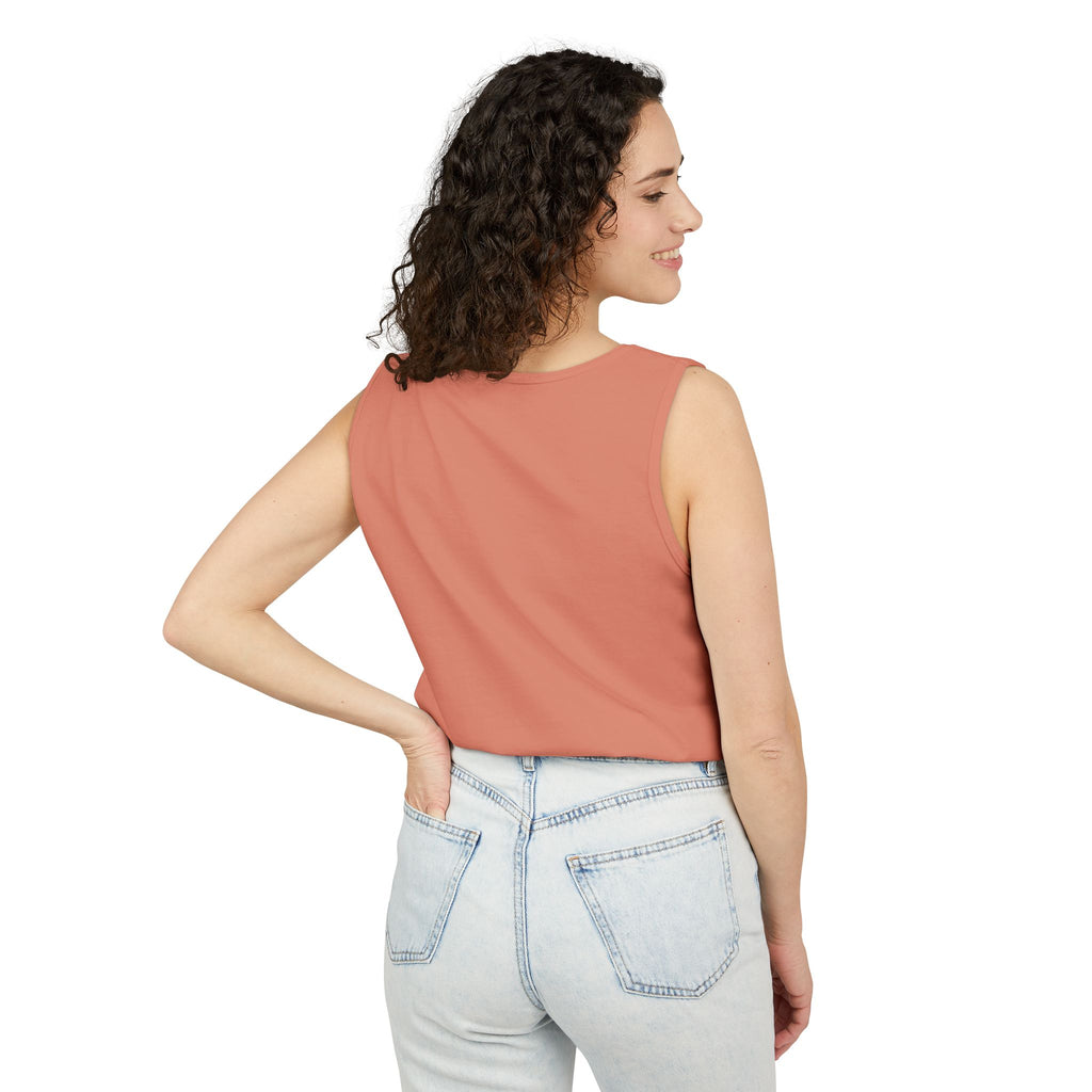 Sand and Tan Beach Tank Top — Vintage Surf Graphic