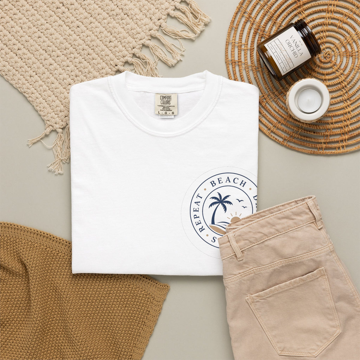 Beach, Drink, Sleep, Repeat T-Shirt — Vintage Coastal Graphic Tee