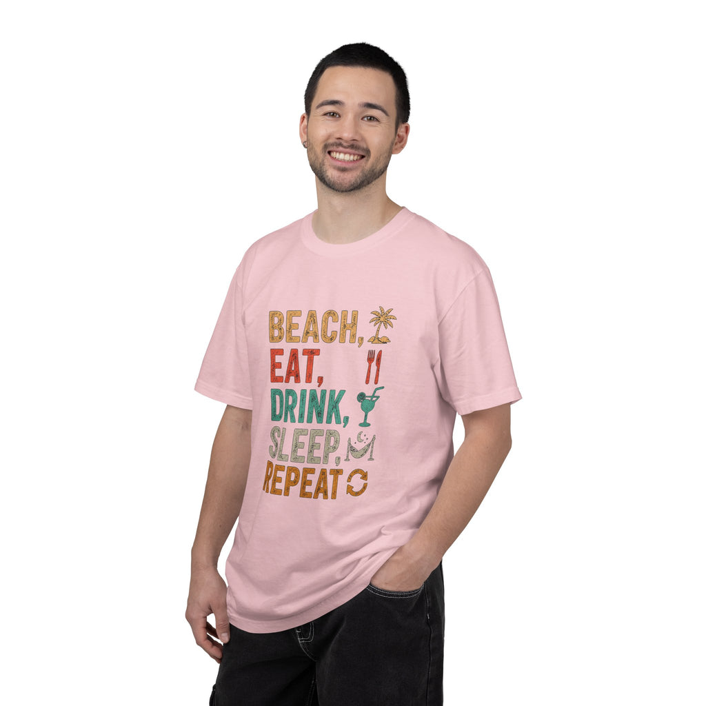 Beach, Eat, Drink, Sleep, Repeat T-Shirt — Icon Graphic Tee