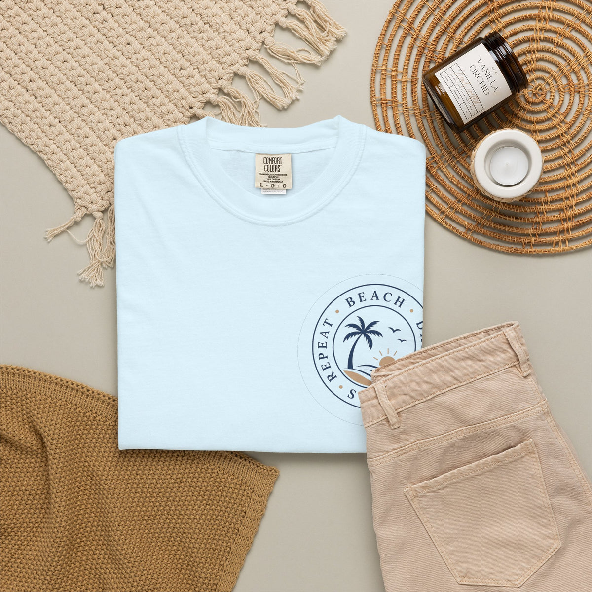 Beach, Drink, Sleep, Repeat T-Shirt — Vintage Coastal Graphic Tee
