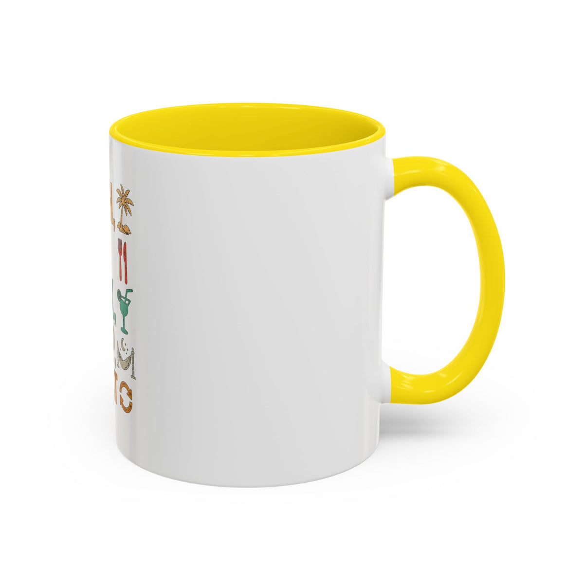 "Beach, Eat, Drink, Sleep, Repeat" Accent Coffee Mug (11, 15oz)