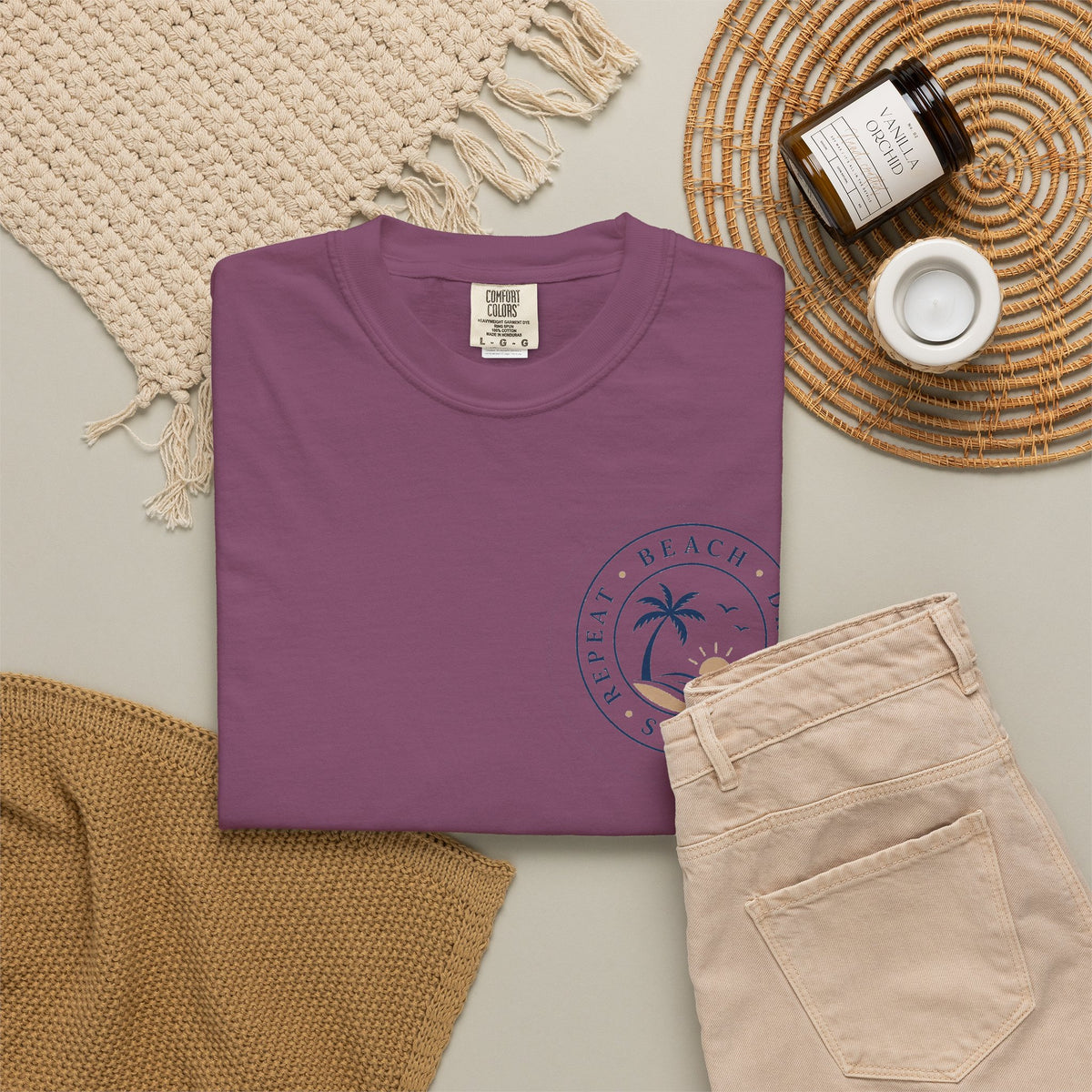 Beach, Drink, Sleep, Repeat T-Shirt — Vintage Coastal Graphic Tee