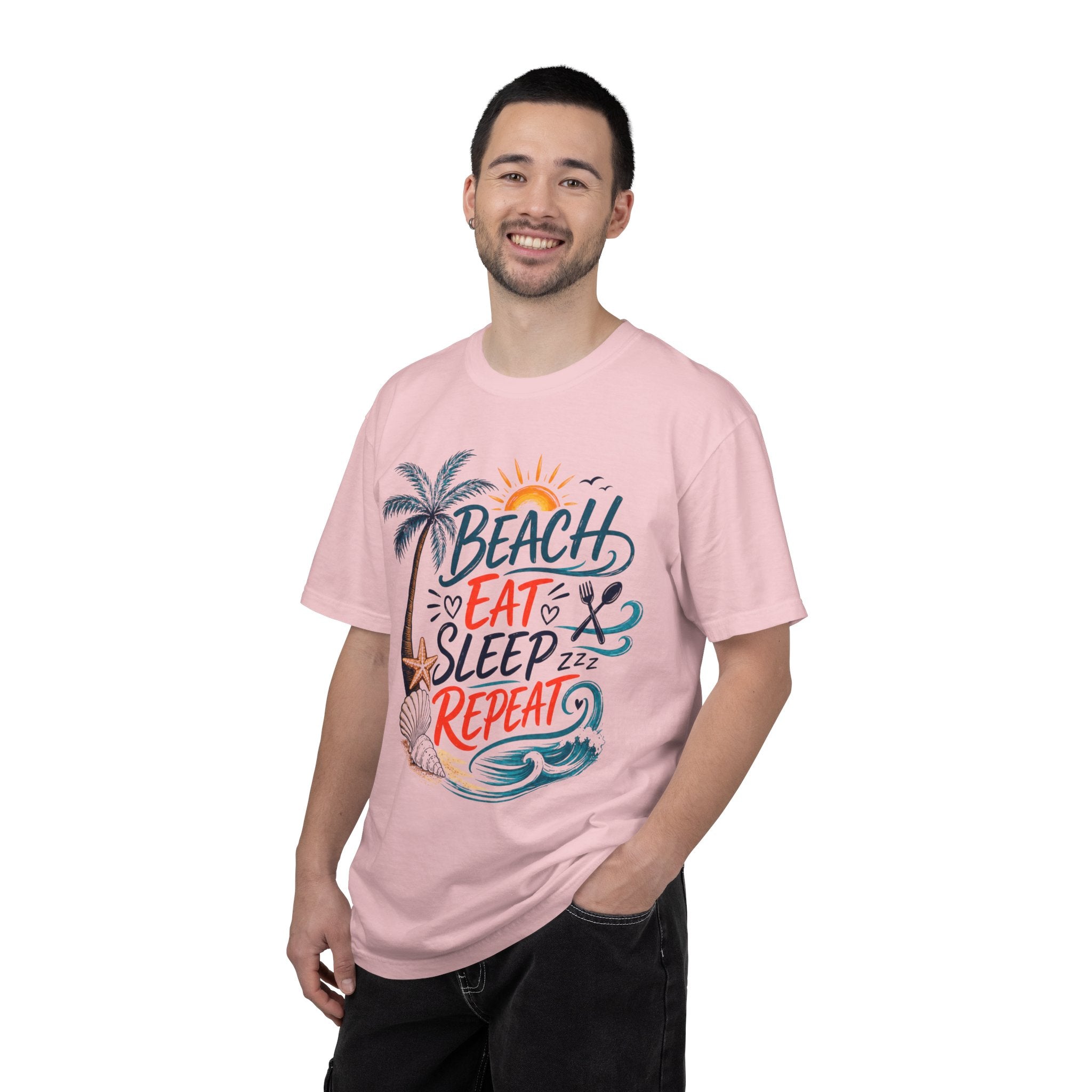 Beach, Drink, Sleep, Repeat T-Shirt — Retro Crest Tee