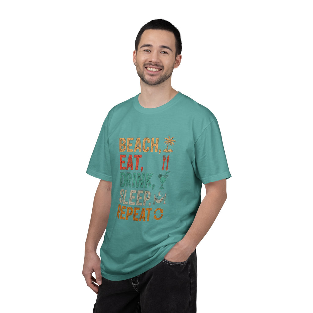 Beach, Eat, Drink, Sleep, Repeat T-Shirt — Icon Graphic Tee