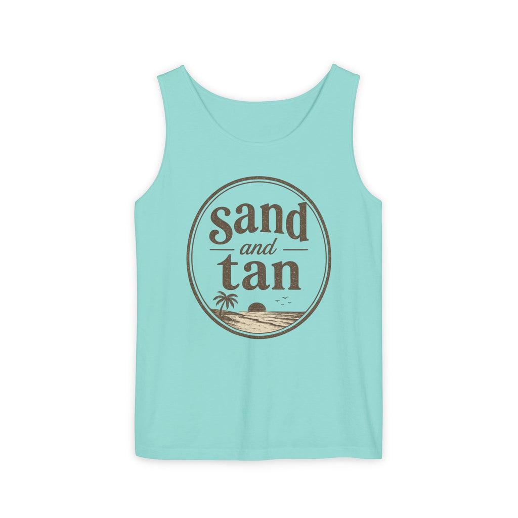 Sand and Tan Beach Tank Top — Vintage Surf Graphic