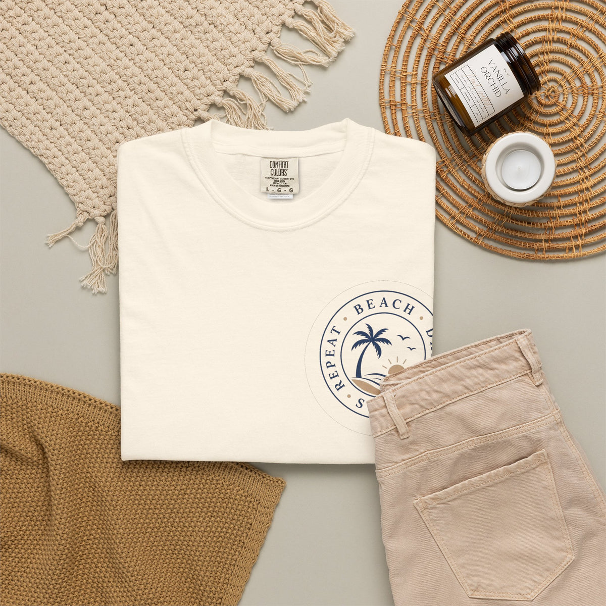 Beach, Drink, Sleep, Repeat T-Shirt — Vintage Coastal Graphic Tee