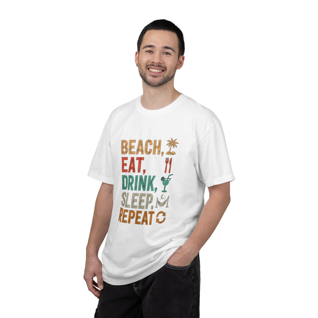 Beach, Eat, Drink, Sleep, Repeat T-Shirt — Icon Graphic Tee
